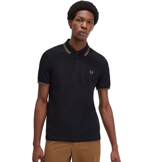Fred Perry - Twin Tipped Polo Shirt M3600 black/shaded stone/shaded stone Q27