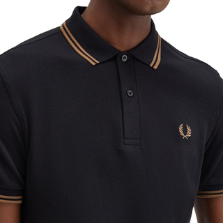 Fred Perry - Twin Tipped Polo Shirt M3600 black/shaded stone/shaded stone Q27