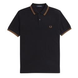 Fred Perry - Twin Tipped Polo Shirt M3600 black/shaded stone/shaded stone Q27