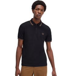 Fred Perry - Twin Tipped Polo Shirt M3600 black/shaded stone/shaded stone Q27