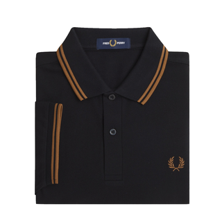 Fred Perry - Twin Tipped Polo Shirt M3600 black/shaded stone/shaded stone Q27 M