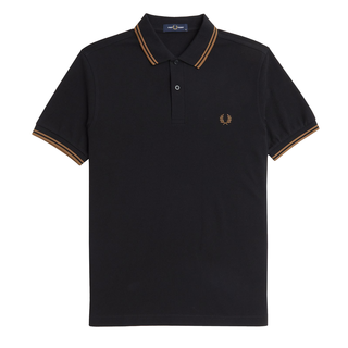 Fred Perry - Twin Tipped Polo Shirt M3600 black/shaded stone/shaded stone Q27 M