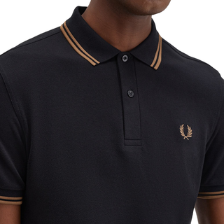 Fred Perry - Twin Tipped Polo Shirt M3600 black/shaded stone/shaded stone Q27 M