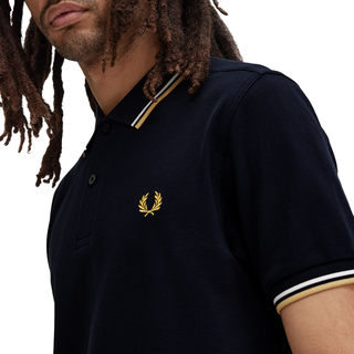 Fred Perry - Twin Tipped Polo Shirt M3600 navy/ecru/honeycomb W53 M