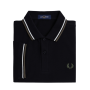 Fred Perry - Twin Tipped Polo Shirt M3600 black/ecru/laurel wreath green W54