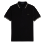 Fred Perry - Twin Tipped Polo Shirt M3600 black/ecru/laurel wreath green W54