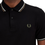 Fred Perry - Twin Tipped Polo Shirt M3600 black/ecru/laurel wreath green W54