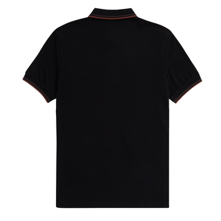 Fred Perry - Twin Tipped Polo Shirt M3600 black/carrington road brick/whisky brown W68
