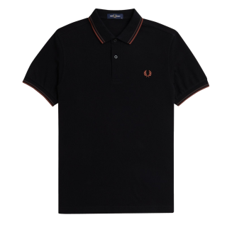 Black and white fred perry polo on sale