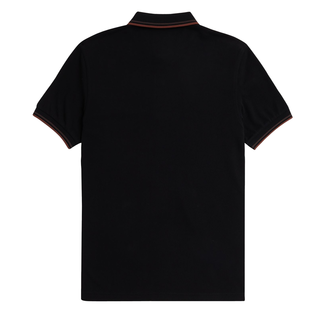 Fred Perry - Twin Tipped Polo Shirt M3600 black/carrington road brick/whisky brown W68 M