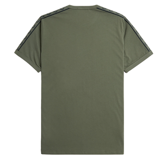 Fred Perry - Contrast Tape Ringer T-Shirt M4613 laurel wreath green/night green W49 XXL