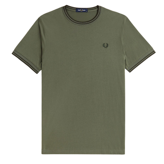 Fred Perry - Twin Tipped T-Shirt M1588 laurel wreath green/night green W49 XXL