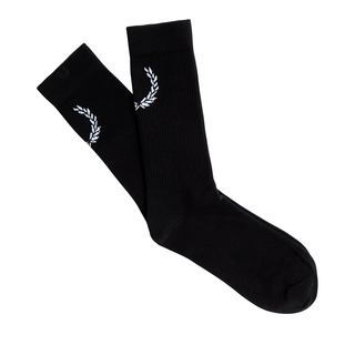 Fred Perry - Laurel Wreath Jacquard Socks C8132 black/snow white L74