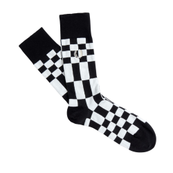 Fred Perry - Chequerboard Socks C8151 black 102