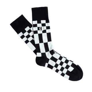 Fred Perry - Chequerboard Socks C8151 black 102 6-8