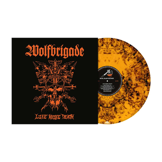 Wolfbrigade - Life Knife Death PRE-ORDER orange blackdust LP