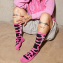 Dr. Martens - Vertical Logo Socks black/thrift pink