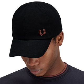 Fred Perry - Pique Classic Cap HW6726 black/whiskybrown S76