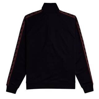 Fred Perry - Contrast Taped Track Jacket J5557 black/whiskybrown S76  XXL