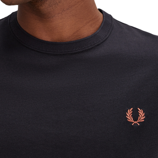 Fred Perry - Crew Neck T-Shirt M1600 black/whiskybrown X56