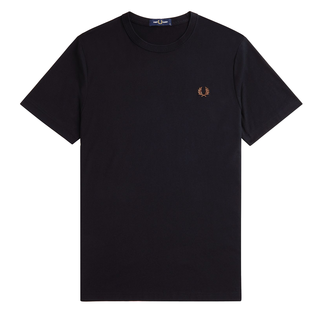 Fred Perry - Crew Neck T-Shirt M1600 black/whiskybrown X56 M