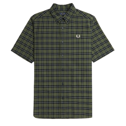 Fred Perry - Tartan Oxford Shirt M8505 laurel wreath...