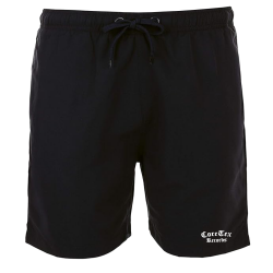 Coretex - Embroidered Oldschool Swim Shorts black/white