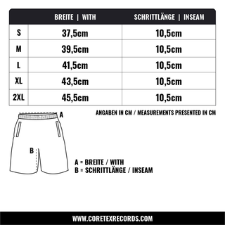 Coretex - Embroidered Oldschool Swim Shorts black/white S