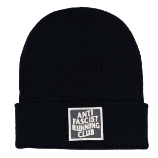 Anti Fascist Running Club - Beanie  w/ Reflector Patch black