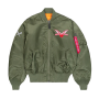 Cock Sparrer x Coretex x Alpha Industries - Bomber MA-1 sage green