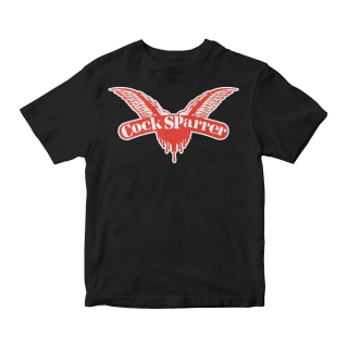 Cock Sparrer - Wings T-Shirt red white on black