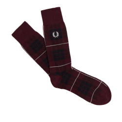 Fred Perry - Tartan Sock C8143 Oxblood K22