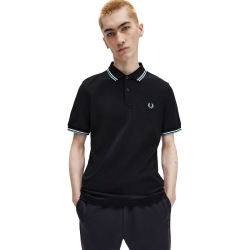 Fred Perry - Twin Tipped Polo Shirt M3600 black/ecru/soft blue X05