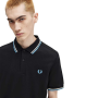 Fred Perry - Twin Tipped Polo Shirt M3600 black/ecru/soft blue X05