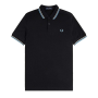 Fred Perry - Twin Tipped Polo Shirt M3600 black/ecru/soft blue X05