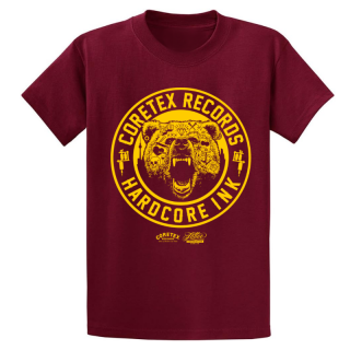 Coretex - Tattoo Bear T-Shirt burgundy