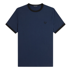 Fred Perry - Ringer T-Shirt M3519 dark carbon/black X66