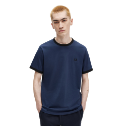 Fred Perry - Ringer T-Shirt M3519 dark carbon/black X66