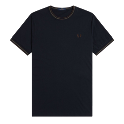 Fred Perry - Twin Tipped T-Shirt M1588 navy/laurel wreath green/carrington brick W65