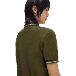 Fred Perry - Twin Tipped Polo Shirt M3600 hunting green/light oyster/laurel wreath green W92