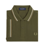 Fred Perry - Twin Tipped Polo Shirt M3600 hunting green/light oyster/laurel wreath green W92