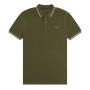 Fred Perry - Twin Tipped Polo Shirt M3600 hunting green/light oyster/laurel wreath green W92