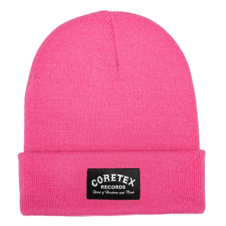 Coretex - Oldschool Logo Beanie Woven Label true pink