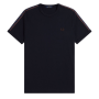 Fred Perry - Contrast Tape Ringer T-Shirt M4613 navy/carrington brick W71