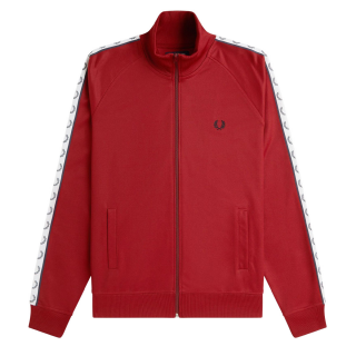 Fred Perry - Taped Track Jacket J4620 burnt red M02