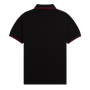 Fred Perry - Twin Tipped Polo Shirt M3600 black/burnt red/burnt red Y42