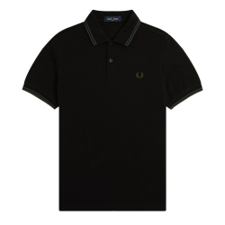 Fred Perry - Twin Tipped Polo Shirt M3600 black/court...