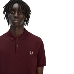 Fred Perry - Plain Polo Shirt M6000 oxblood/ecru 597