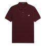 Fred Perry - Plain Polo Shirt M6000 oxblood/ecru 597