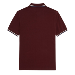 Fred Perry - Twin Tipped Polo Shirt M3600 oxblood/ecru/tennis blue Y40